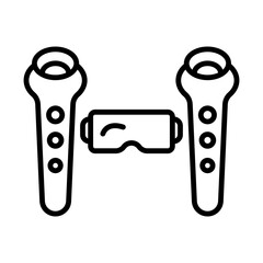 VR Development Kit line icon