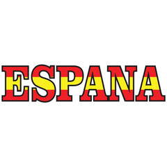 Fototapeta premium Spain written in letters in the color of the Spanish flag