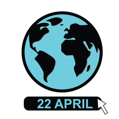 Happy Earth day concept background vector. Save the earth, globe, flower, earth hugging flower pot, cloud. Eco friendly illustration design for web, banner,