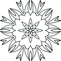Mandala Flower Real Circular Pattern in the Form of a Mandala Decorative Ornament in Ethnic Oriental Style.