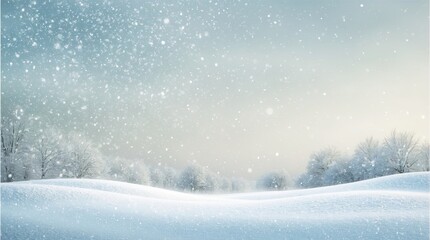 Serene and snowy winter landscape background