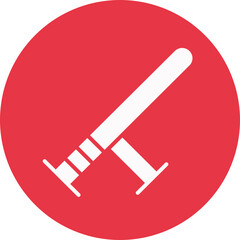 Baton glyph circle icon