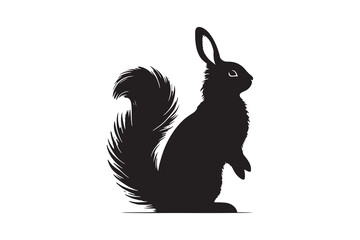 Rabbit vector and silhouette 
