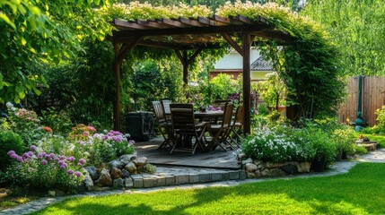 Cozy Garden Retreat with Relaxing Seating Area