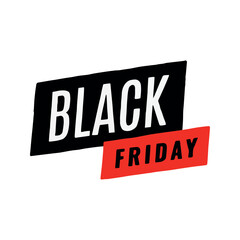 Modern Black Friday Typography Design on White
