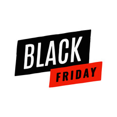 Modern Black Friday Typography Design on White