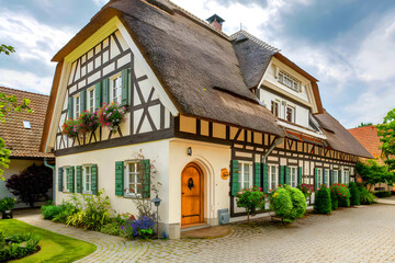 Burgkunstadt, a medieval Bavarian town in Germany, during the summer. quaint old house.