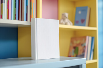 books mock up on the table kid story concept