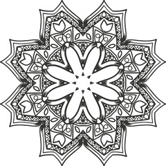 Mandala Art Kit Circular Pattern in the Form of a Mandala Decorative Ornament in Ethnic Oriental Style.