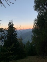 Fototapeta premium sunset in the mountains