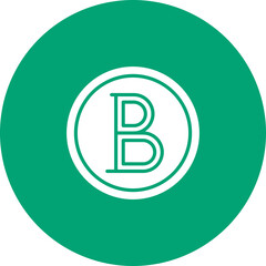 Bitcoin glyph circle icon