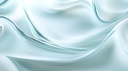 Naklejka premium Flowing gradient transparent multilayer glass curve lines 3d background.