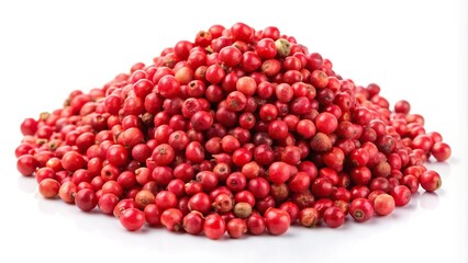 fresh pink peppercorn isolated on white background