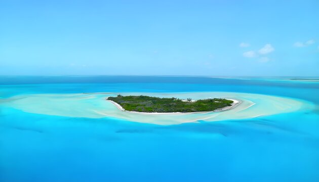 Serene Landscape of the Exuma Cays with Vibrant Blue Waters
