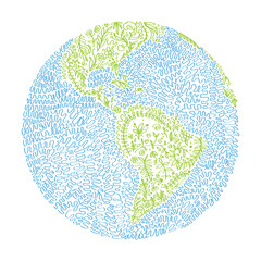 Earth Day doodle illustration