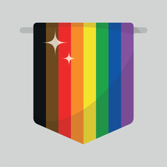 Philadelphia Pride flag vector illustration