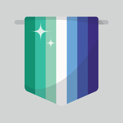 Gay Mens Pride flag vector illustration