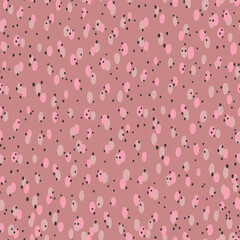 Spots and dots pattern. Seamless pattern with dots different sizes. Vector illustration for scrapbooking, fabric, wrapping paper.	
