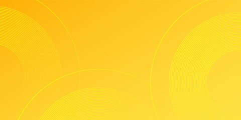 Yellow abstract background with circular shapes composition simple art