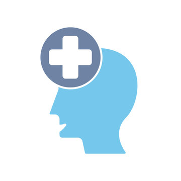 recommend clip art: mental health concept line icon. Simple element illustration. mental health concept outline symbol design.