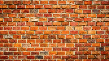 Obraz premium Old school red brick wall in portrait orientation panoramic