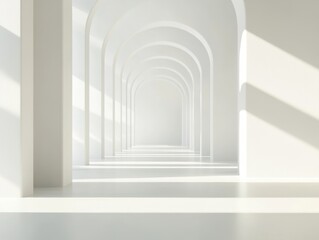 Fototapeta premium White Archway Corridor.