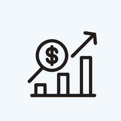 Profit icon vector art image.