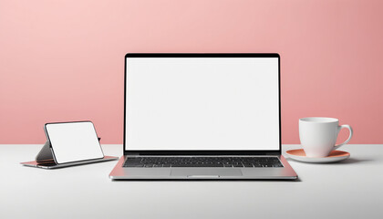 Fototapeta premium Realistic Laptop Mockups for Creative Branding and Design Presentation