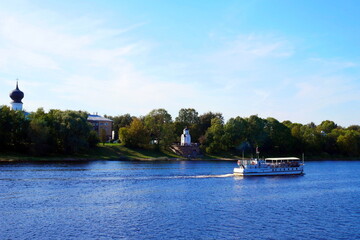 The Velikaya River in the city of Pskov. Pskov stands on the banks of the river