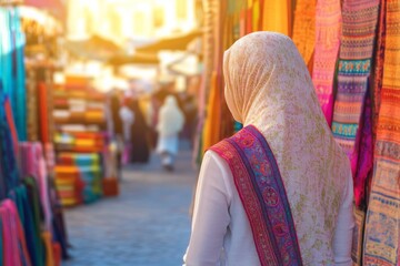 Obraz premium Vibrant Marketplace: Exploring the Diversity of Cultures
