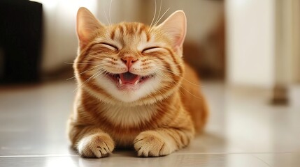 Ginger Cat With A Big Smile