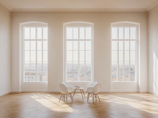 Fototapeta premium Modern Room with Windows.