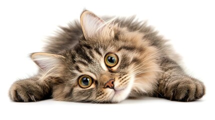 Obraz premium Portrait of a Curious Tabby Cat