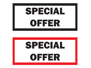 special offer icon on a white background. Flat special offer sign icon. vector illustration.