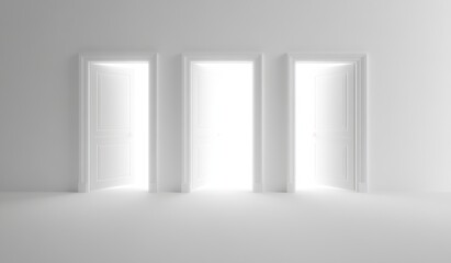 Fototapeta premium Three Open Doors.