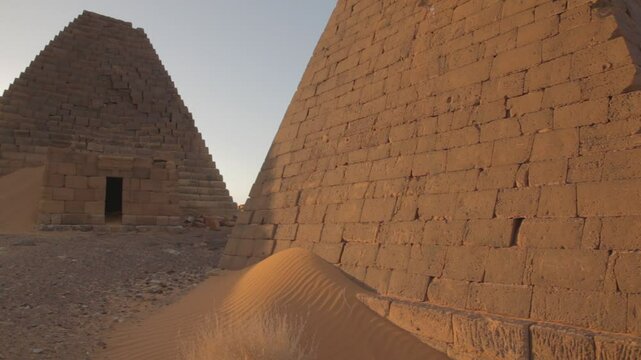 Sudan, Kush, Meroe, pyramids in royal cemetery