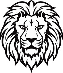Fototapeta premium lion head illustration