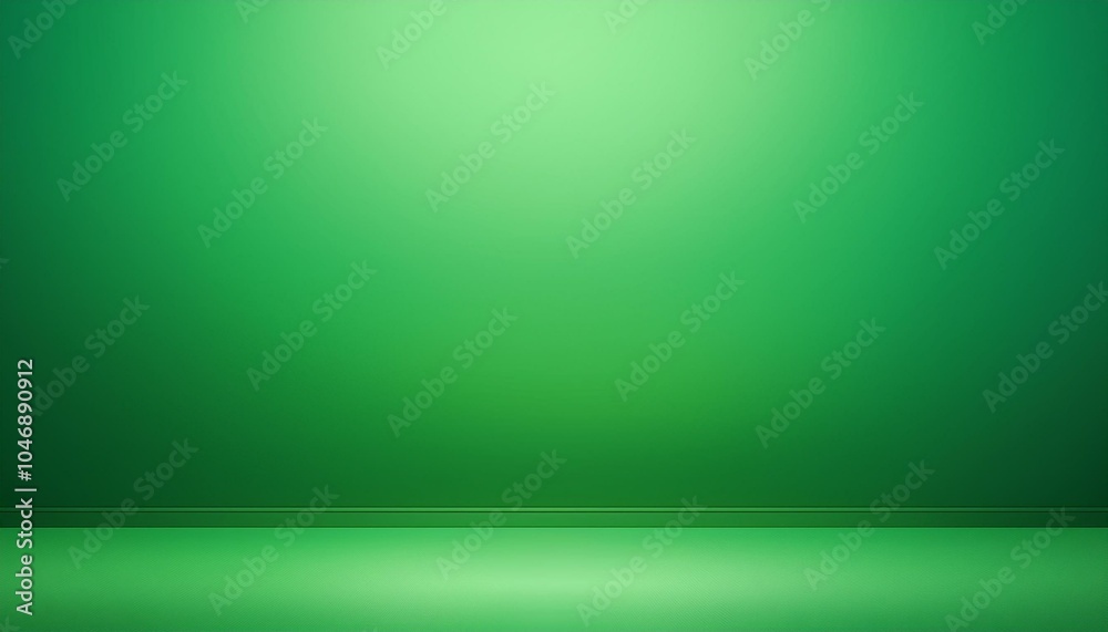 Wall mural green empty room studio gradient used for background and display your product