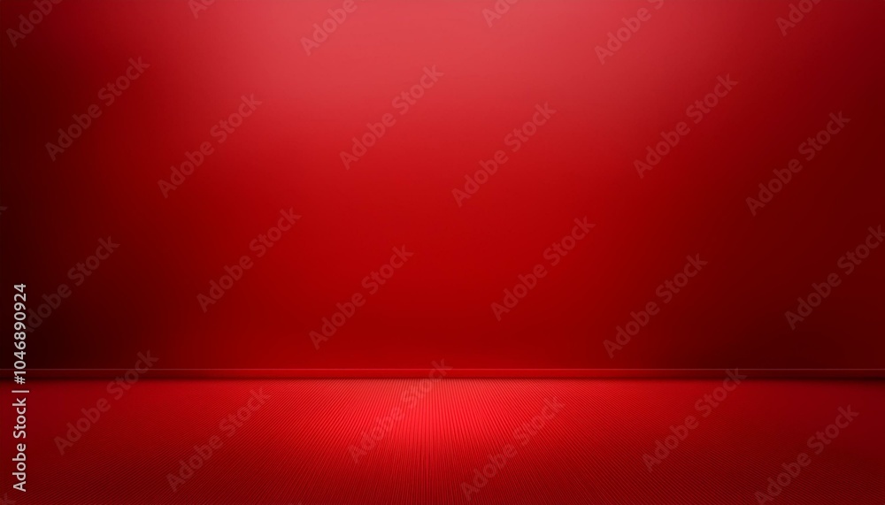 Wall mural red empty room studio gradient used for background and display your product