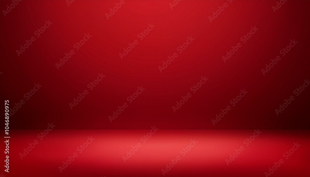 Wall mural red empty room studio gradient used for background and display your product