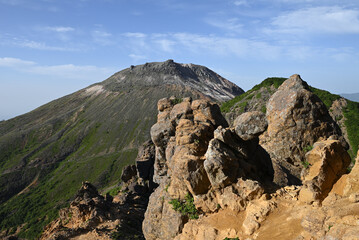 Climbing mountain ridge, Nasu, Tochigi, Japan