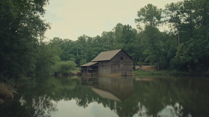 Fototapeta premium house on the lake
