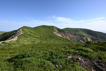Fototapeta premium Climbing mountain ridge, Nasu, Tochigi, Japan