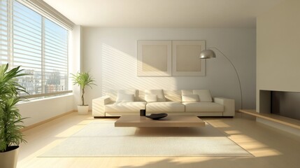 Fototapeta premium Bright Modern Living Room Interior Design
