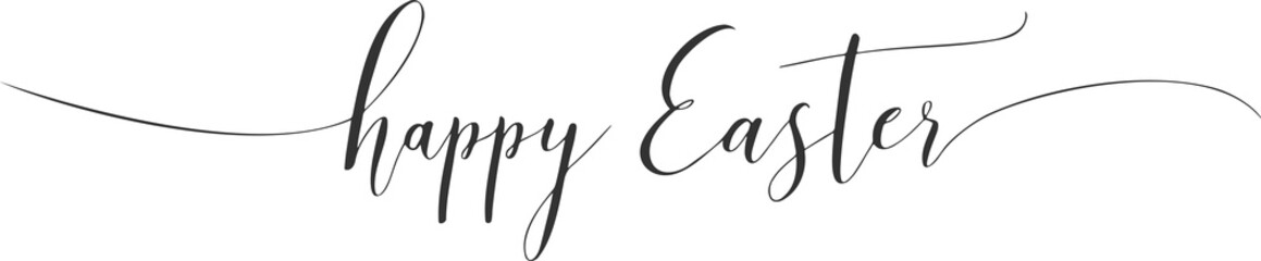 Happy Easter calligraphy lettering . Happy Easter text , PNG