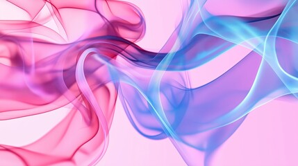 Wisps of colorful smoke swirling across the screen in soft gradients of pink, purple, and blue, creating a dreamy, ethereal effect