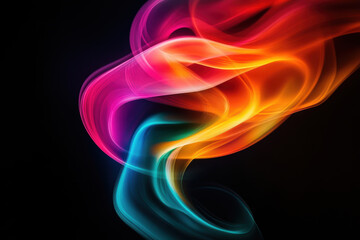 Obraz premium Colorful Minimalism on Black Background