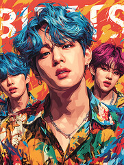 Obraz premium K-pop idol illustration