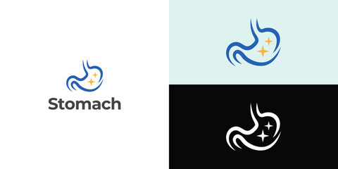 Fototapeta premium stomach logo. Simple vector logo design for medical human health.