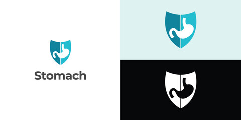 stomach logo. Simple vector logo design for medical human health.
